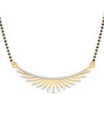 White cubic zirconia mangalsutra