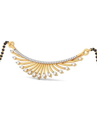 White cubic zirconia mangalsutra 2