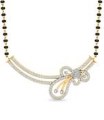 White cubic zirconia mangalsutra