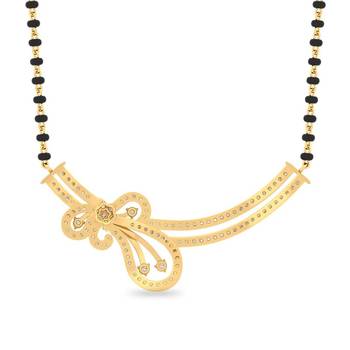 White cubic zirconia mangalsutra 3