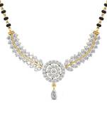 White cubic zirconia mangalsutra