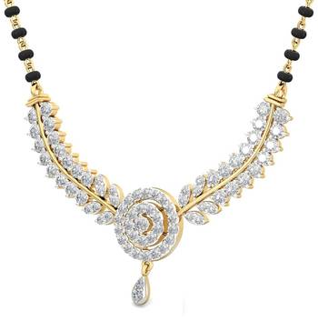 White cubic zirconia mangalsutra 2