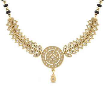 White cubic zirconia mangalsutra 3
