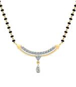 White cubic zirconia mangalsutra