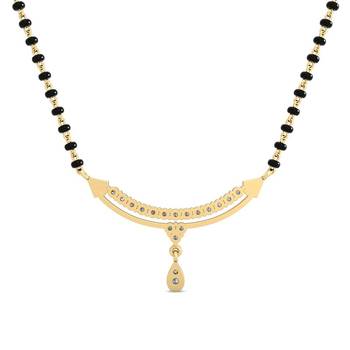 White cubic zirconia mangalsutra 3
