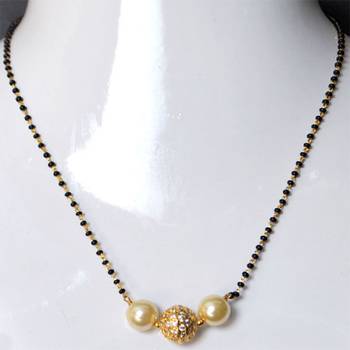 Black pearl mangalsutra 1
