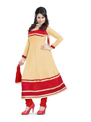 Chiku embroidered georgette unstitched salwar with dupatta 1