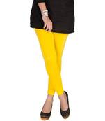 Yellow cotton lycra leggings