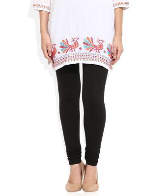 Black cotton lycra leggings 1