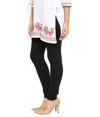 Black cotton lycra leggings 3