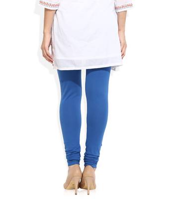 Blue cotton lycra leggings 4