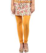 Yellow cotton lycra leggings