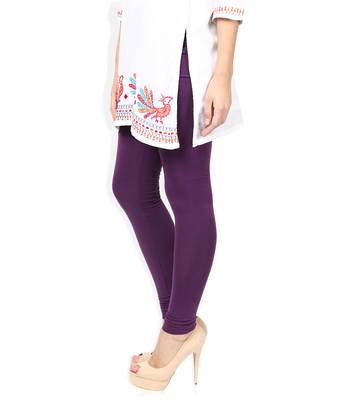Purple cotton lycra leggings 3