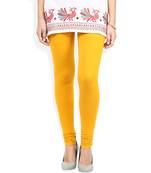 Yellow cotton lycra leggings