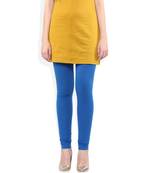 Blue cotton lycra leggings