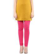 Pink cotton lycra leggings