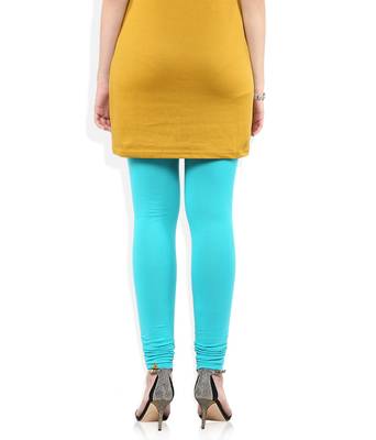 Blue cotton lycra leggings 4