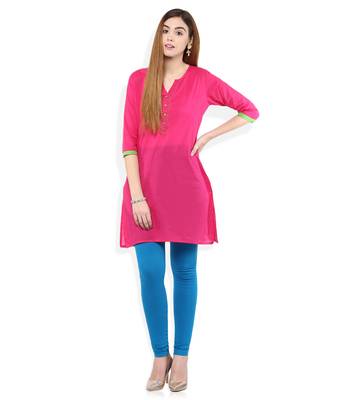 Blue cotton lycra leggings 2
