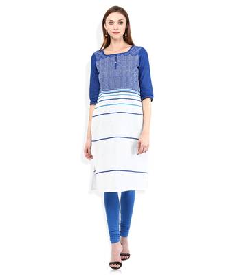 Blue cotton lycra leggings 2
