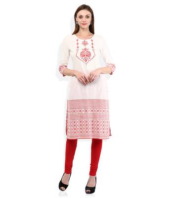 Red cotton lycra leggings 2