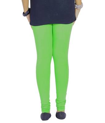 Green cotton lycra leggings 4