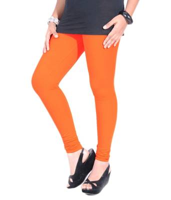 Orange cotton lycra leggings 2
