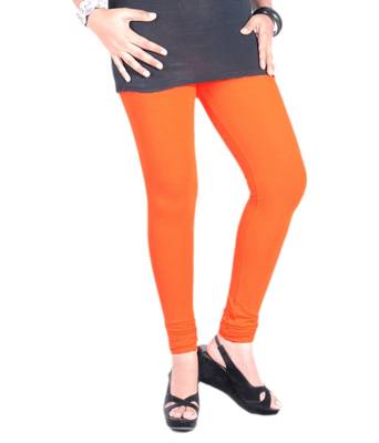 Orange cotton lycra leggings 3
