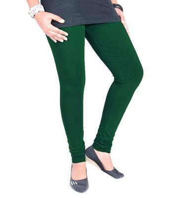 Green cotton lycra leggings 3