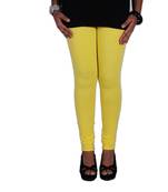 Yellow cotton lycra leggings