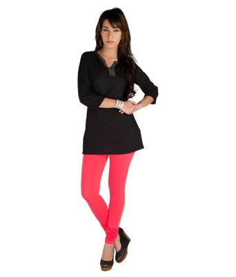 Pink cotton lycra leggings 2