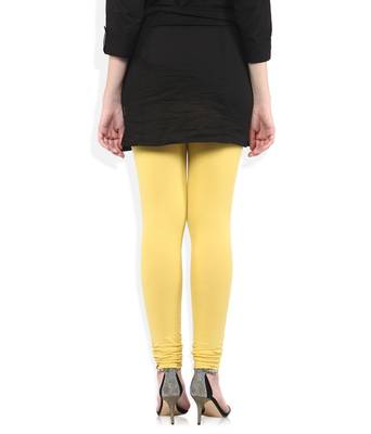 Yellow cotton lycra leggings 4