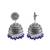Jaipuri Floral Jhumki Studs-Indian Jewellery-Big Tribal Earrings With Blue Lapis