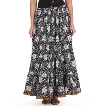 Black printed Cotton skirts 1