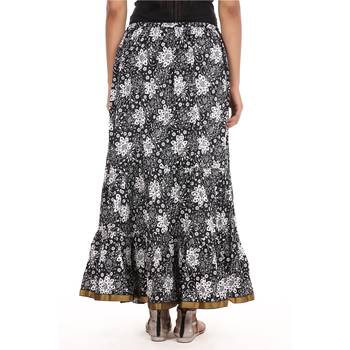 Black printed Cotton skirts 2