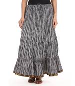 Black printed Cotton skirts