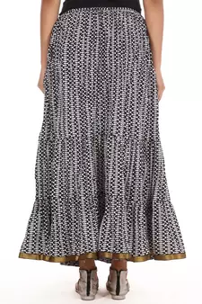 Black printed Cotton skirts