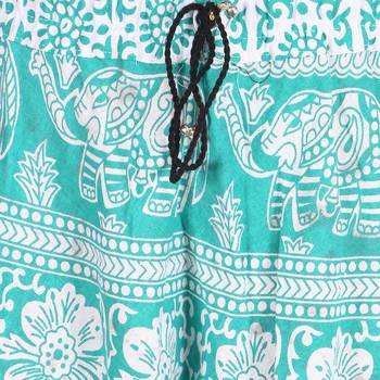Green printed Cotton skirts 5