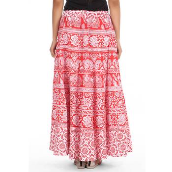 Red printed Cotton skirts 2