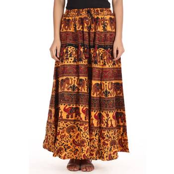 Yellow printed Cotton skirts 1