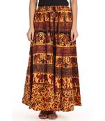 Yellow printed Cotton skirts