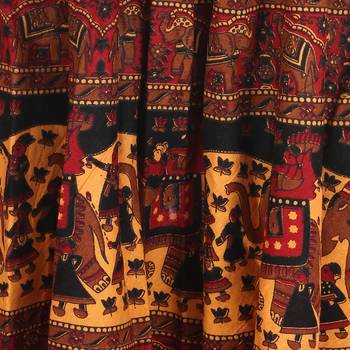 Yellow printed Cotton skirts 5
