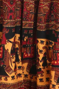 Yellow printed Cotton skirts