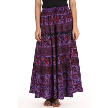 Purple printed Cotton skirts 1