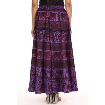 Purple printed Cotton skirts 2