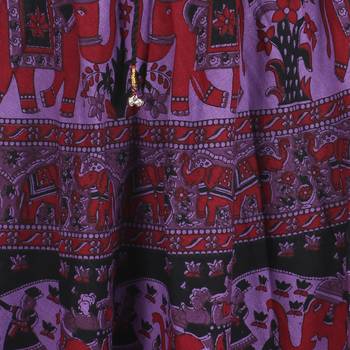 Purple printed Cotton skirts 5