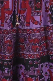 Purple printed Cotton skirts