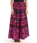 Pink printed Cotton skirts