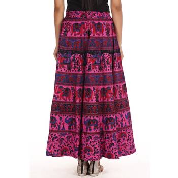 Pink printed Cotton skirts 2