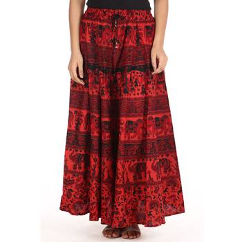Red printed Cotton skirts 1