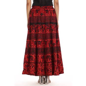Red printed Cotton skirts 2